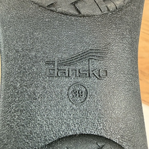 New $130 Womens Dansko Janice Leather Black Sandals Size 39 US 8.5-9 M - Picture 8 of 8